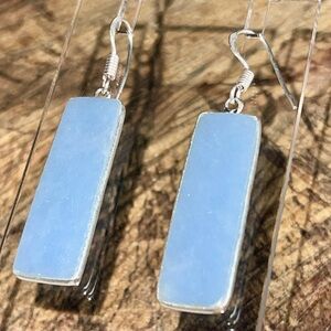 Angelite Anhydrite Earrings 2”
